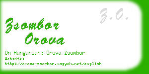 zsombor orova business card